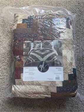 Donna Sharp Whitley Patchwork Comforter Set - Rustic Red, Brown & Blue